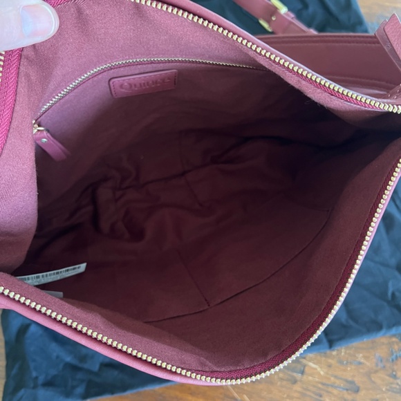 New QUINCE Italian leather Convertible Crescent Woven Crossbody Shoulder Bag - Picture 4 of 6